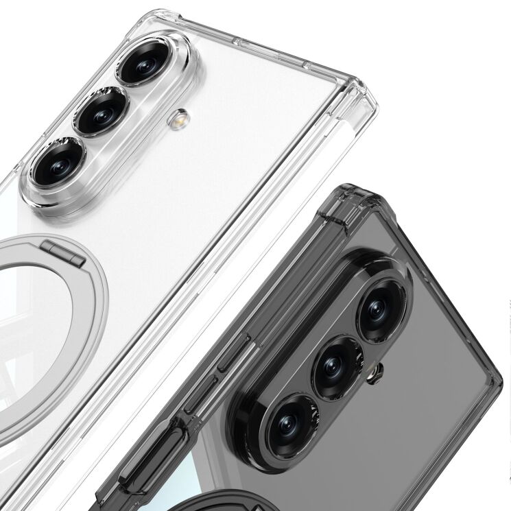 Захисний чохол GKK Airbag OStand для Samsung Galaxy Fold 7 - Transparent Black: фото 7 з 10