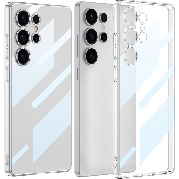 Защитный чехол GKK Space Frame для Samsung Galaxy S25 Ultra (S938) - Transparent: фото 1 из 9