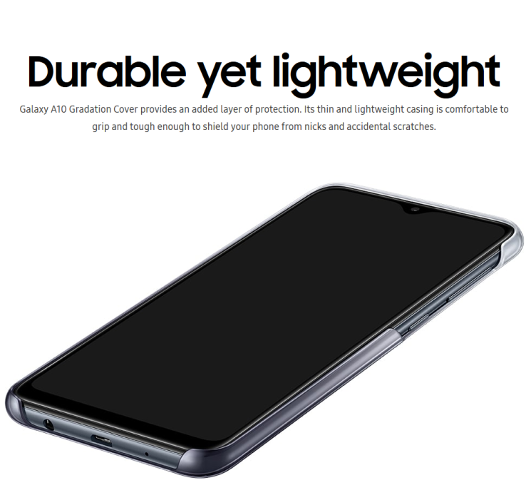 Захисний чохол Gradation Cover для Samsung Galaxy A10 (A105) EF-AA105CBEGRU - Black: фото 8 з 8