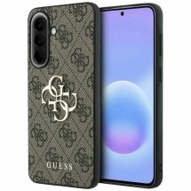 Защитный чехол Guess Leather 4G Metal Logo для Samsung Galaxy A57 (GUHCSA574GMGBR) - Brown: фото 1 из 4