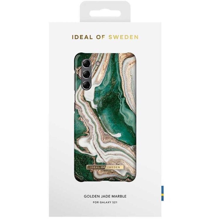Защитный чехол iDeal Of Sweden Printed Case для Samsung Galaxy S21 (G991) - Golden Jade Marble: фото 4 из 4