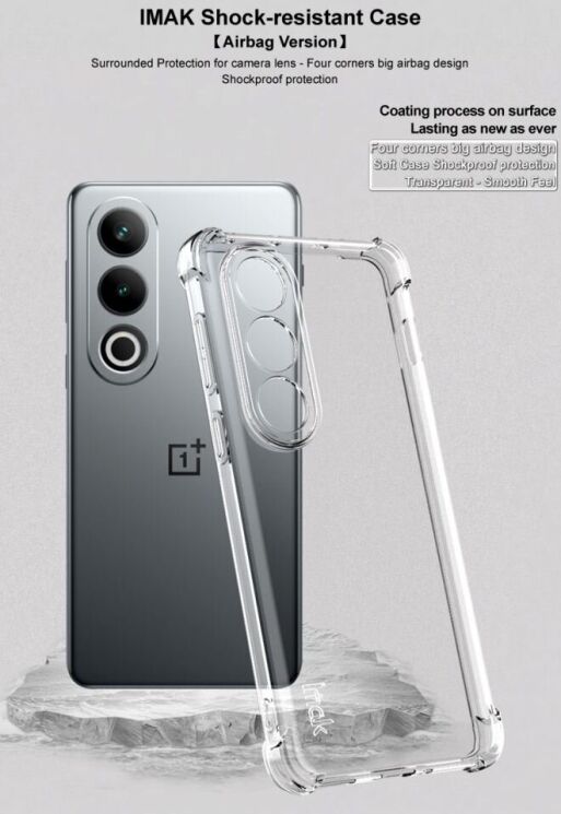 Защитный чехол IMAK Airbag MAX Case для OnePlus Ace 3V - Transparent: фото 7 из 13