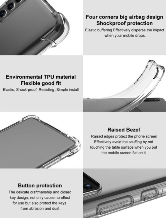 Защитный чехол IMAK Airbag MAX Case для OnePlus Ace 3V - Transparent: фото 11 из 13