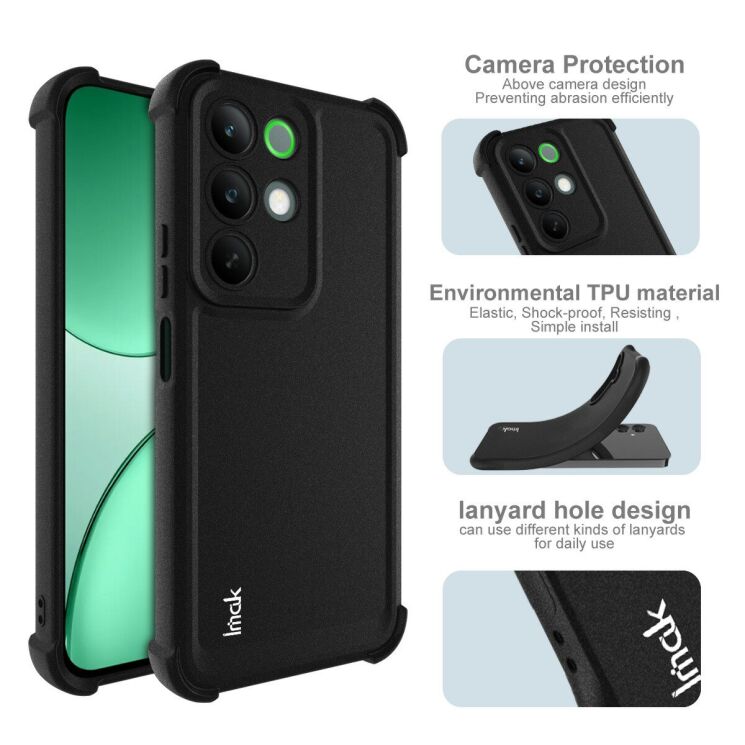 Защитный чехол IMAK Airbag Sand Case для Realme C85 - Matte Black: фото 5 из 7
