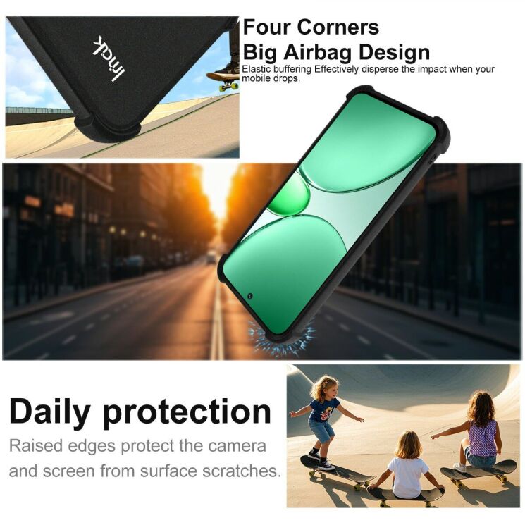 Защитный чехол IMAK Airbag Sand Case для Realme C85 - Matte Black: фото 4 из 7