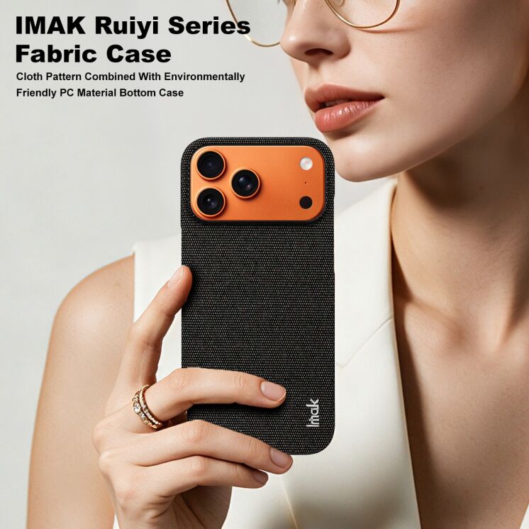 Защитный чехол IMAK Fabric Case для Apple iPhone 18 Pro / 17 Pro - Black: фото 5 из 9