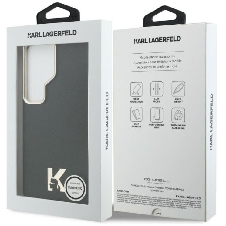 Защитный чехол Karl Lagerfeld K Metal Logo MagSafe для Samsung Galaxy S26 Ultra (S948) KLHMS26L5PGFKHGK - Black: фото 8 из 8