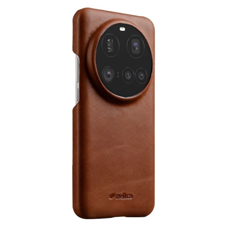 Захисний чохол MELKCO Leather Back Cover (with MagSafe Support) для Xiaomi 15 Ultra - Brown: фото 1 з 2