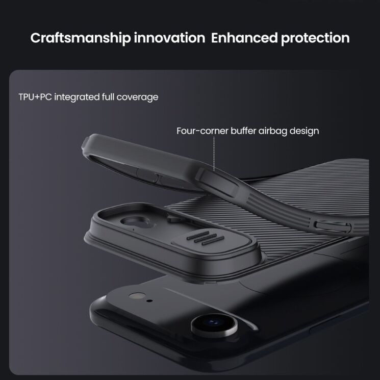 Защитный чехол NILLKIN CamShield Pro для Apple iPhone 17 Air - Black: фото 8 из 15