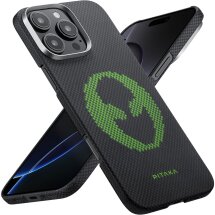 Защитный чехол Pitaka Tactile Woven Case Aries для Apple iPhone 16 Pro Max (KI1601ALP) - Alien: фото 1 из 11