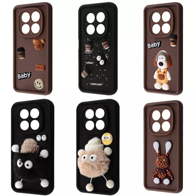 Защитный чехол Pretty Things Case для Xiaomi Redmi Note 14 Pro Plus - Brown / Bear: фото 2 из 6