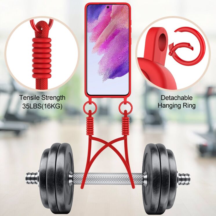 Захисний чохол Reframe Silicone Holder для Samsung Galaxy S21 FE (G990) - Red: фото 5 з 8