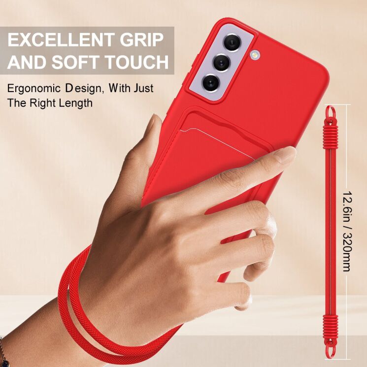 Захисний чохол Reframe Silicone Holder для Samsung Galaxy S21 FE (G990) - Red: фото 4 з 8