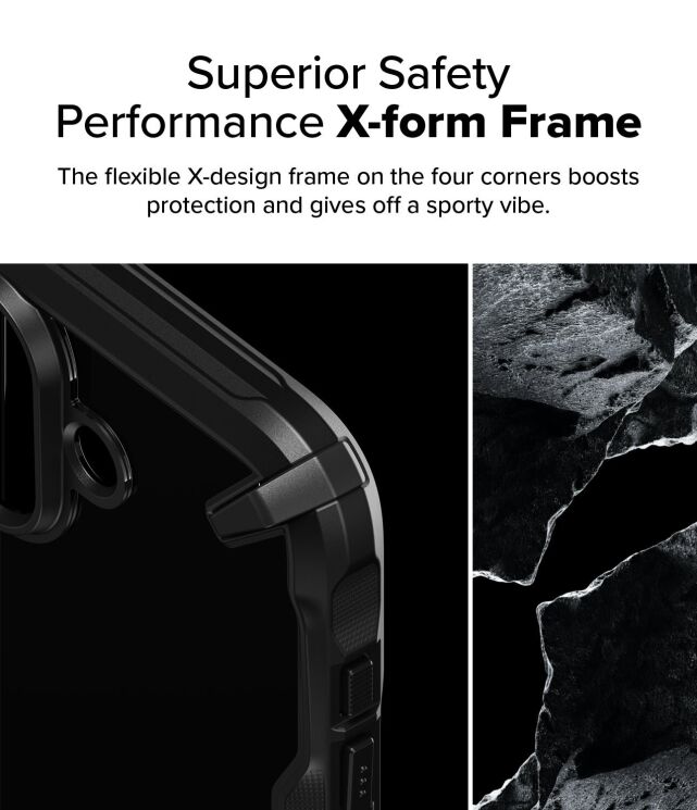 Защитный чехол Ringke Fusion X для Apple iPhone 16 (8800274960473) - Black: фото 6 из 15