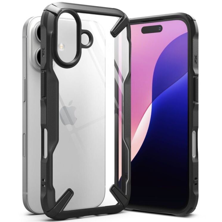 Защитный чехол Ringke Fusion X для Apple iPhone 16 (8800274960473) - Black: фото 2 из 15