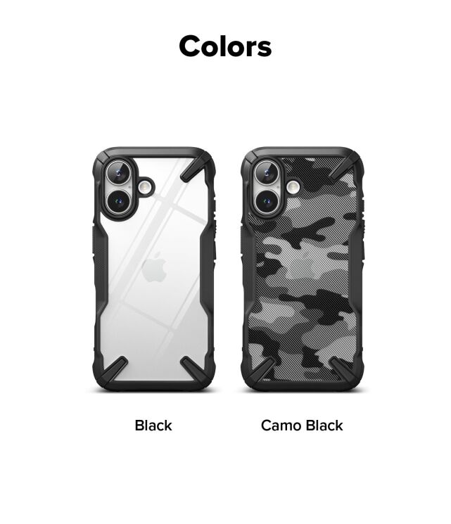 Защитный чехол Ringke Fusion X для Apple iPhone 16 (8800274960473) - Black: фото 15 из 15
