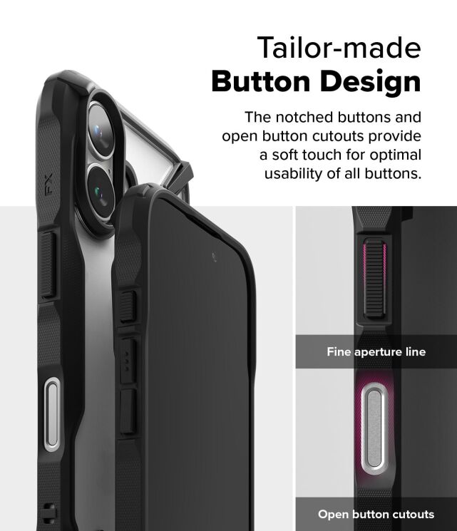 Защитный чехол Ringke Fusion X для Apple iPhone 16 (8800274960473) - Black: фото 13 из 15