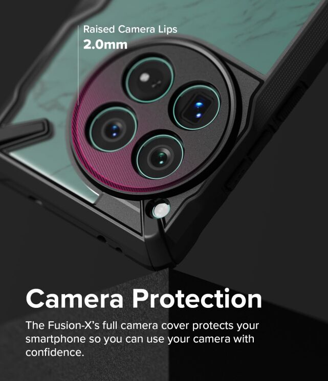 Защитный чехол Ringke Fusion X для OnePlus 12 (8809961785009) - Black: фото 7 из 14