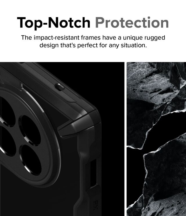 Защитный чехол Ringke Fusion X для OnePlus 12 (8809961785009) - Black: фото 4 из 14