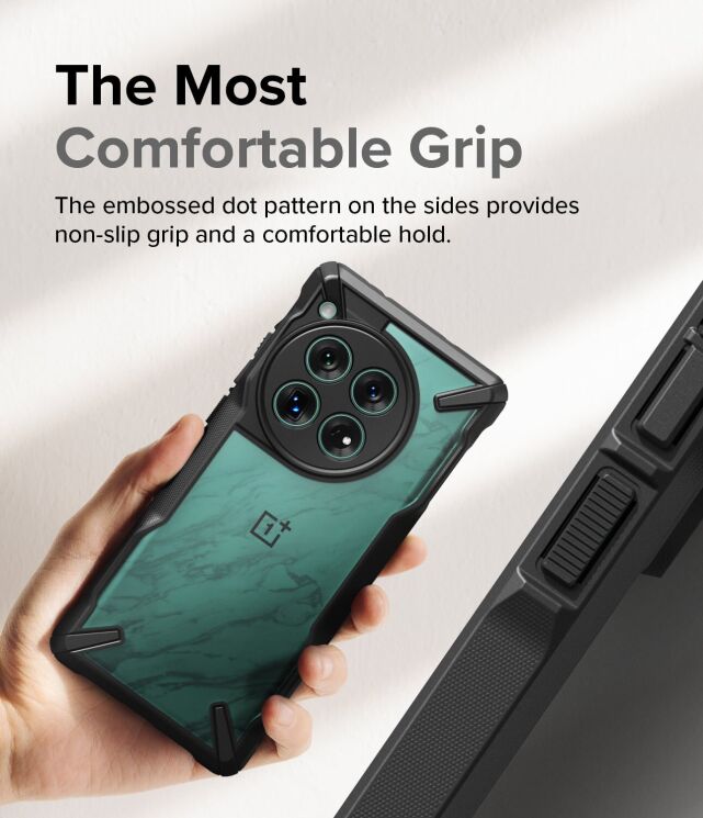 Защитный чехол Ringke Fusion X для OnePlus 12 (8809961785009) - Black: фото 8 из 14