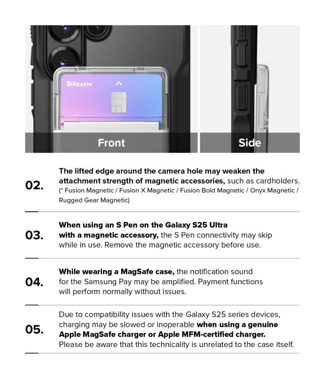 Захисний чохол Ringke Fusion X MagSafe для Samsung Galaxy S25 Ultra (S938) 8800274969155 - Black: фото 19 з 19
