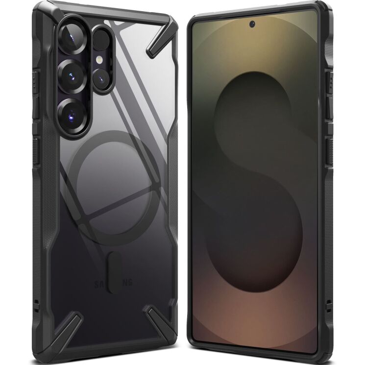 Захисний чохол Ringke Fusion X MagSafe для Samsung Galaxy S25 Ultra (S938) 8800274969155 - Black: фото 1 з 19