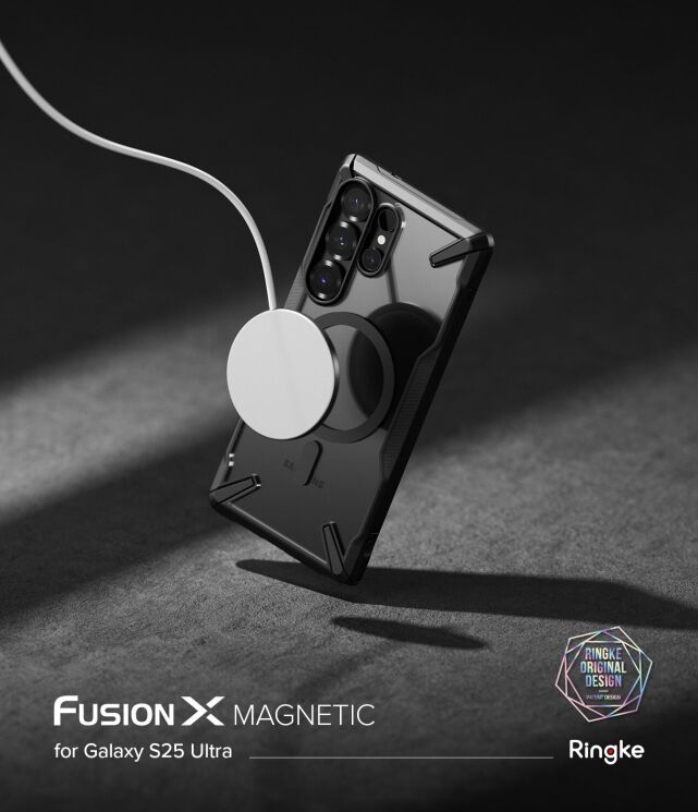 Захисний чохол Ringke Fusion X MagSafe для Samsung Galaxy S25 Ultra (S938) 8800274969155 - Black: фото 2 з 19