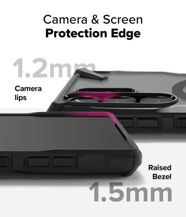 Захисний чохол Ringke Fusion X MagSafe для Samsung Galaxy S25 Ultra (S938) 8800274969155 - Black: фото 11 з 19