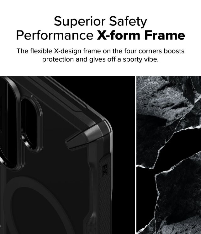 Захисний чохол Ringke Fusion X MagSafe для Samsung Galaxy S25 Ultra (S938) 8800274969155 - Black: фото 4 з 19