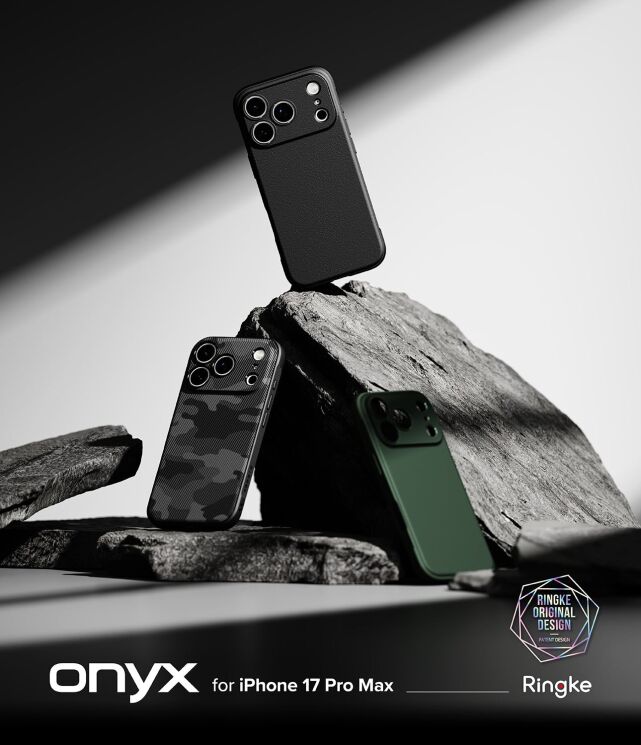 Защитный чехол Ringke Onyx для iPhone 17 Pro Max (8800328810327) - Camo Black: фото 2 из 12