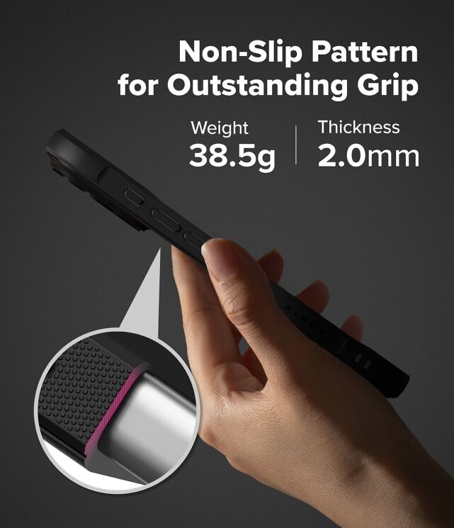 Защитный чехол Ringke Onyx для iPhone 17 Pro Max (8800328810327) - Camo Black: фото 5 из 12