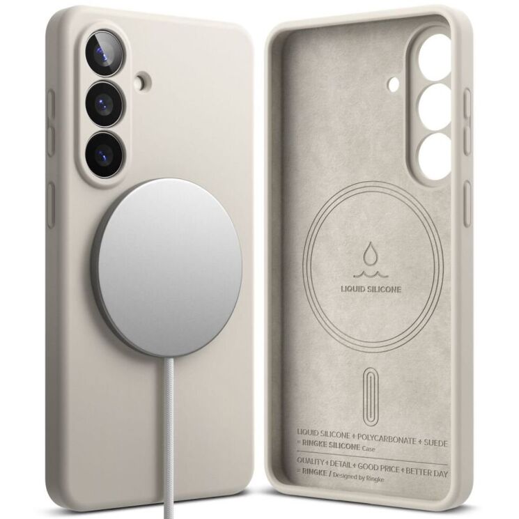 Защитный чехол Ringke Silicone Magnetic для Samsung Galaxy S26 (S942) 8800328815735 - Stone: фото 1 из 18