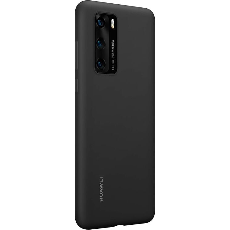 Захисний чохол Silicone Case для Huawei P40 - Black: фото 2 з 3