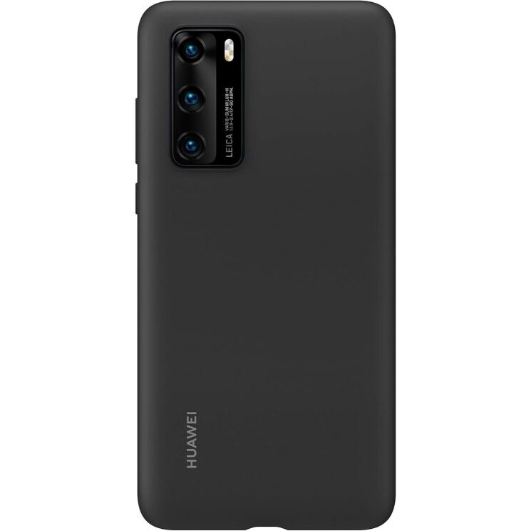 Захисний чохол Silicone Case для Huawei P40 - Black: фото 1 з 3
