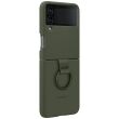 Защитный чехол Silicone Cover with Ring для Samsung Galaxy Flip 4 (EF-PF721TGEGUA) - Khaki (302241G)