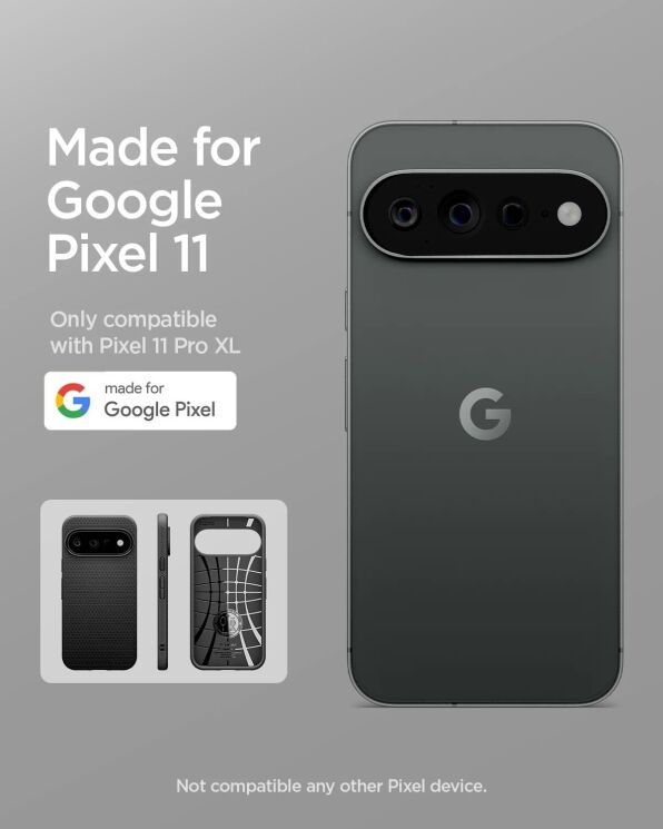 Защитный чехол Spigen Liquid Air для Google Pixel 11 (ACS11438) - Matte Black: фото 7 из 12