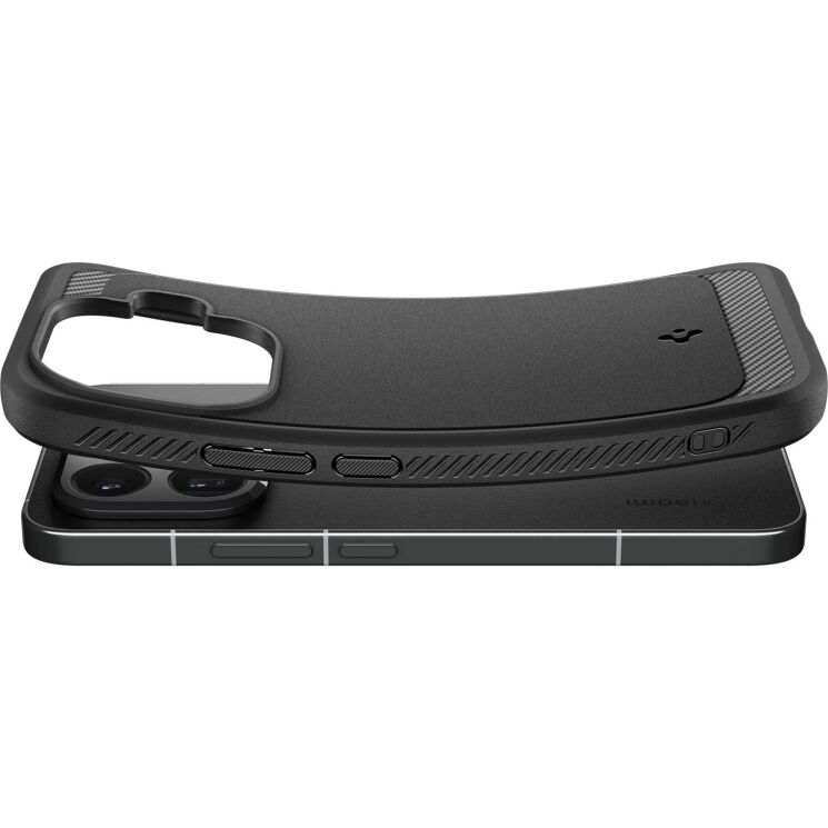 Защитный чехол Spigen Rugged Armor для Xiaomi 15T Pro (ACS11152) - Matte Black: фото 7 из 15