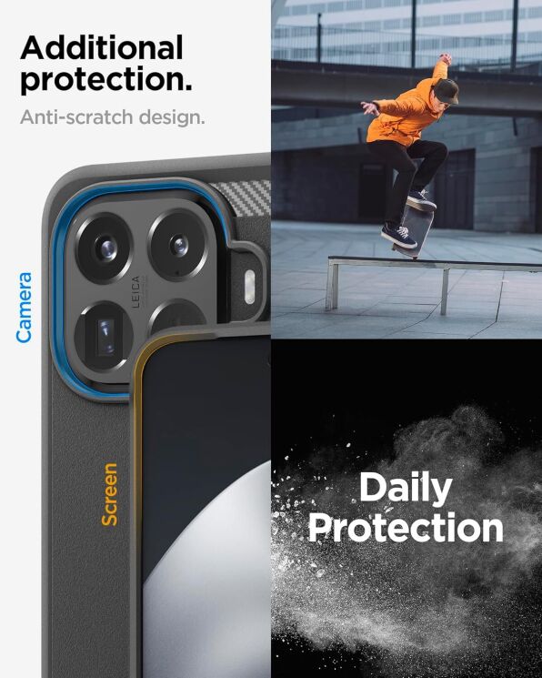 Защитный чехол Spigen Rugged Armor для Xiaomi 15T Pro (ACS11152) - Matte Black: фото 14 из 15