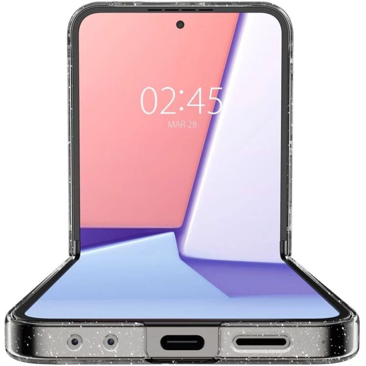 Захисний чохол Spigen (SGP) Liquid Crystal Glitter (FF) для Samsung Galaxy Flip 6 - Crystal Quartz: фото 7 з 18