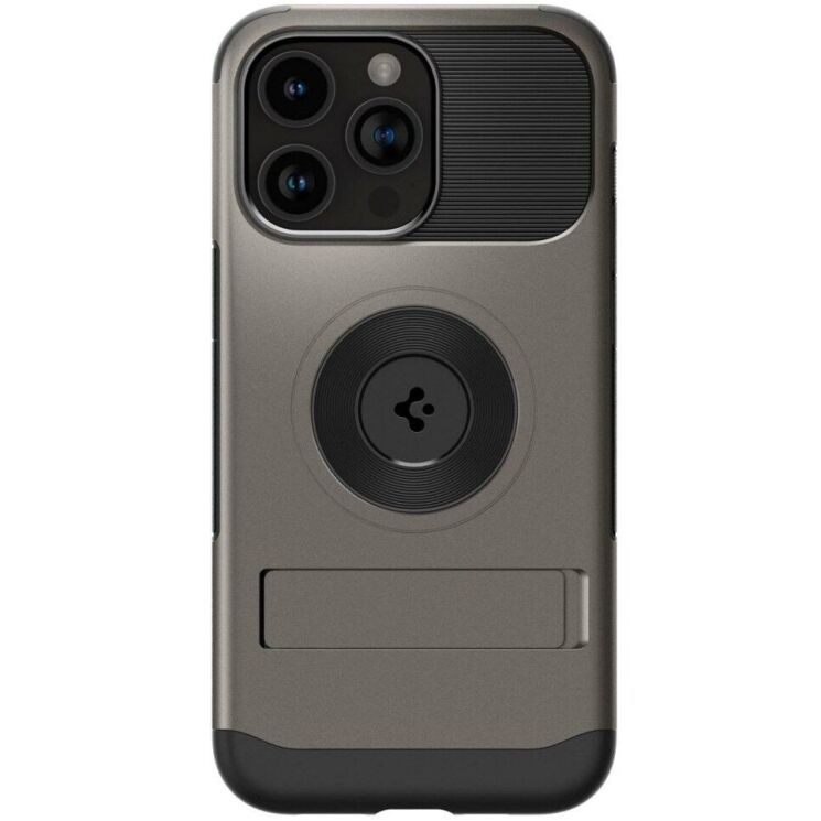 Защитный чехол Spigen (SGP) Slim Armor (MagFit) для Apple iPhone 15 Pro (ACS06476) - Gunmetal: фото 5 из 8