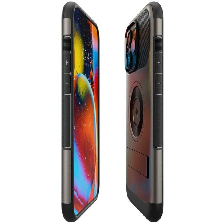 Защитный чехол Spigen (SGP) Slim Armor (MagFit) для Apple iPhone 15 Pro (ACS06476) - Gunmetal: фото 3 из 8