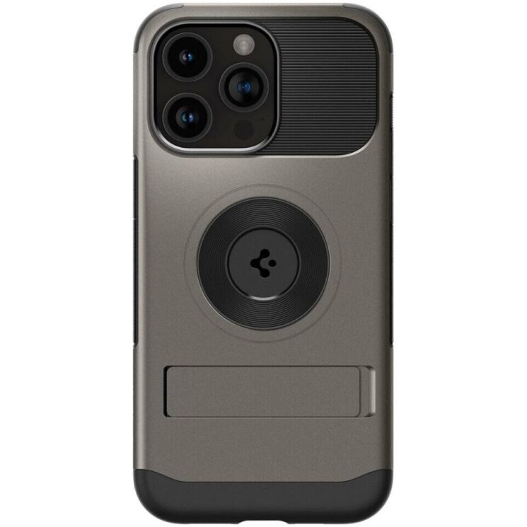 Защитный чехол Spigen (SGP) Slim Armor (MagFit) для Apple iPhone 15 Pro Max (ACS06451) - Gunmetal: фото 5 из 8