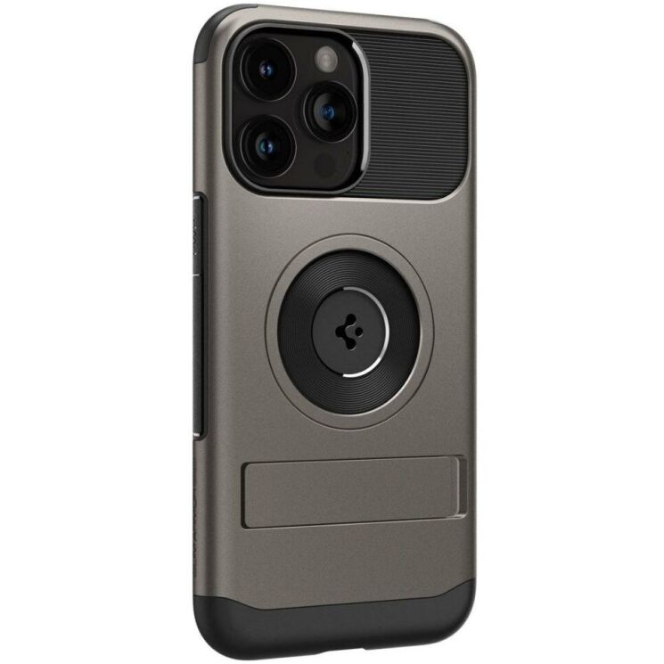 Защитный чехол Spigen (SGP) Slim Armor (MagFit) для Apple iPhone 15 Pro Max (ACS06451) - Gunmetal: фото 4 из 8