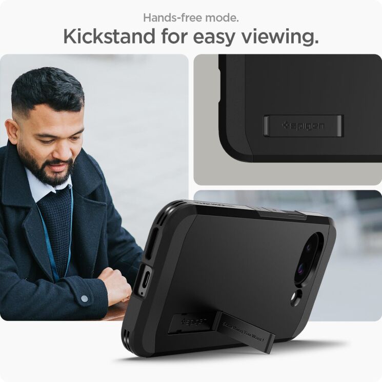 Захисний чохол Spigen (SGP) Tough Armor (MagFit) для Google Pixel 9a (ACS09046) - Black: фото 15 з 16