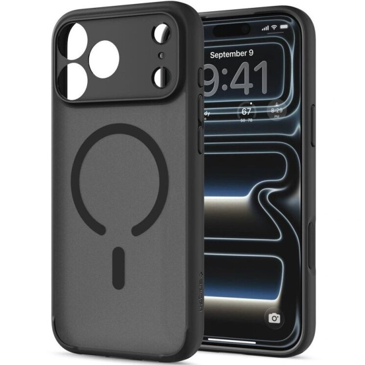 Захисний чохол Spigen Ultra Hybrid MagSafe для iPhone 18 Pro Max (ACS12123) - Frost Black (440310MB) Захисний чохол Spigen Ultra Hybrid MagSafe для iPhone 18 Pro Max (ACS12123) - Frost Black: фото 3 з 13