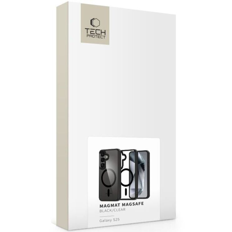 Защитный чехол Tech-Protect Magmat MagSafe для Samsung Galaxy S25 (S931) - Black / Clear: фото 2 из 5