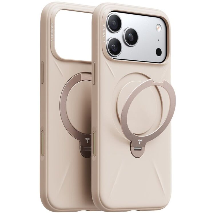 Защитный чехол TORRAS Ostand Spin Fusion для Apple iPhone 17 Pro Max - Apricot: фото 2 из 7