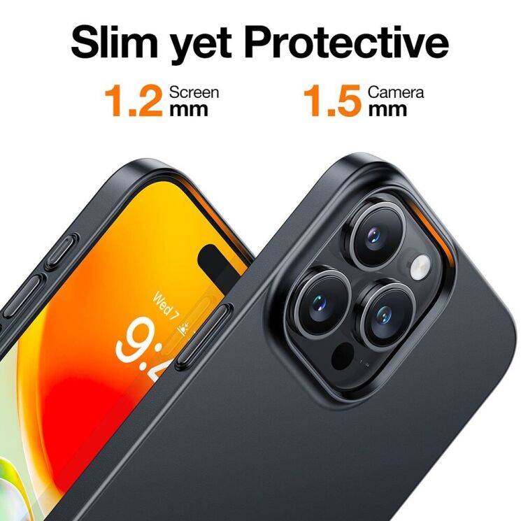 Защитный чехол TORRAS Slim Fit для Apple iPhone 15 Pro Max - Black: фото 3 из 4