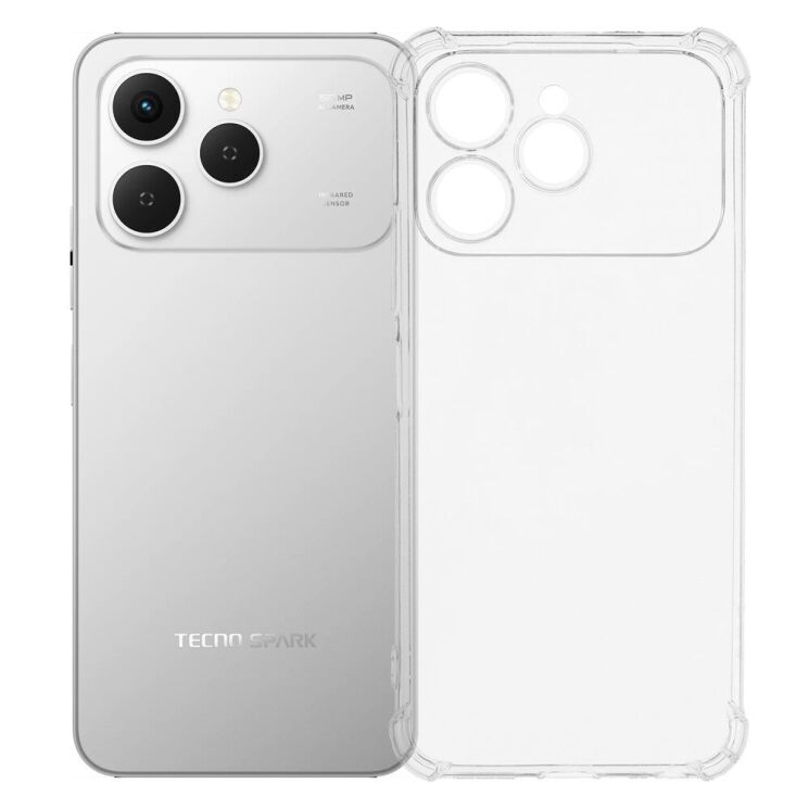 Чохол з посиленими кутами UniCase AirBag для TECNO Spark 40 - Transparent: фото 1 з 5