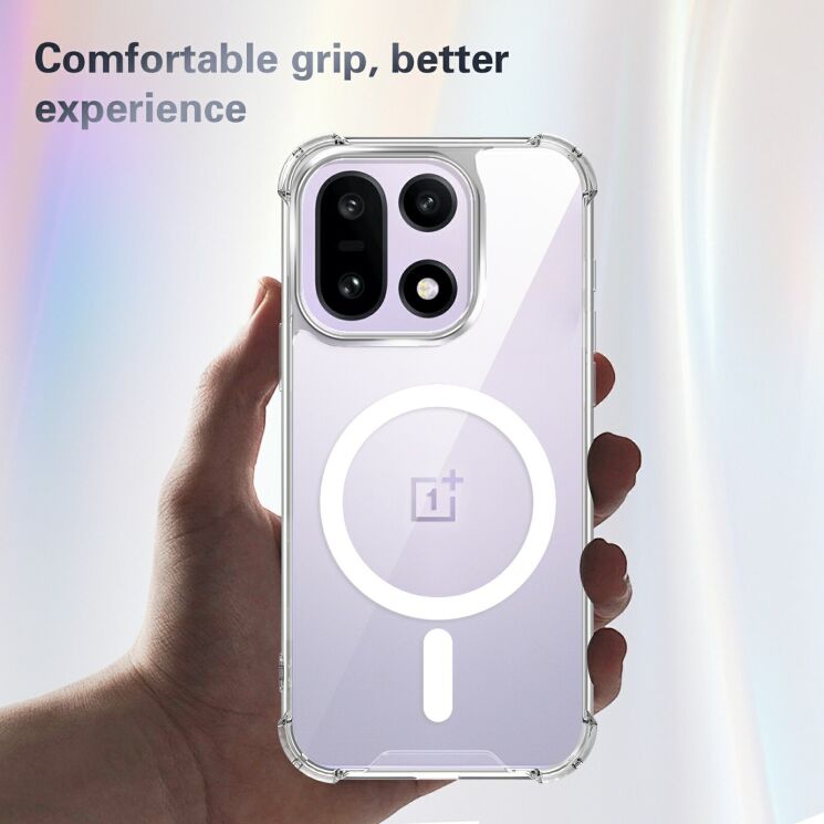 Захисний чохол UniCase AirBag Flow MagSafe для OnePlus 15 - Transparent: фото 5 з 14